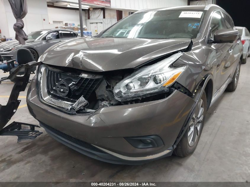 2016 Nissan Murano Sl VIN: 5N1AZ2MG2GN136328 Lot: 40204231