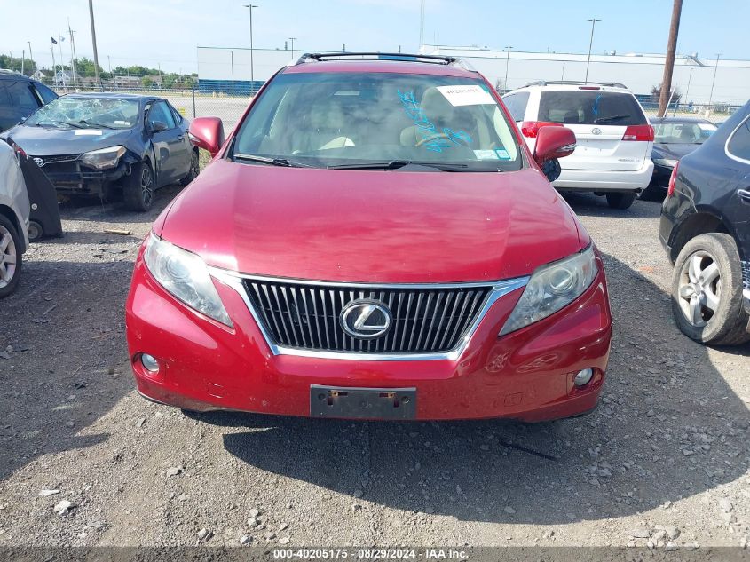 2010 Lexus Rx 350 VIN: 2T2BK1BA6AC060799 Lot: 40205175