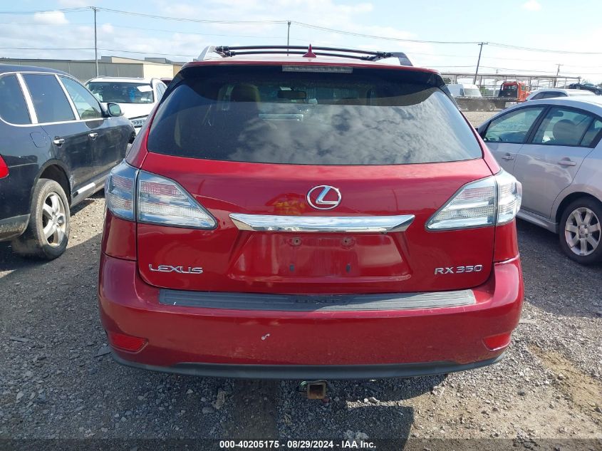 2010 Lexus Rx 350 VIN: 2T2BK1BA6AC060799 Lot: 40205175