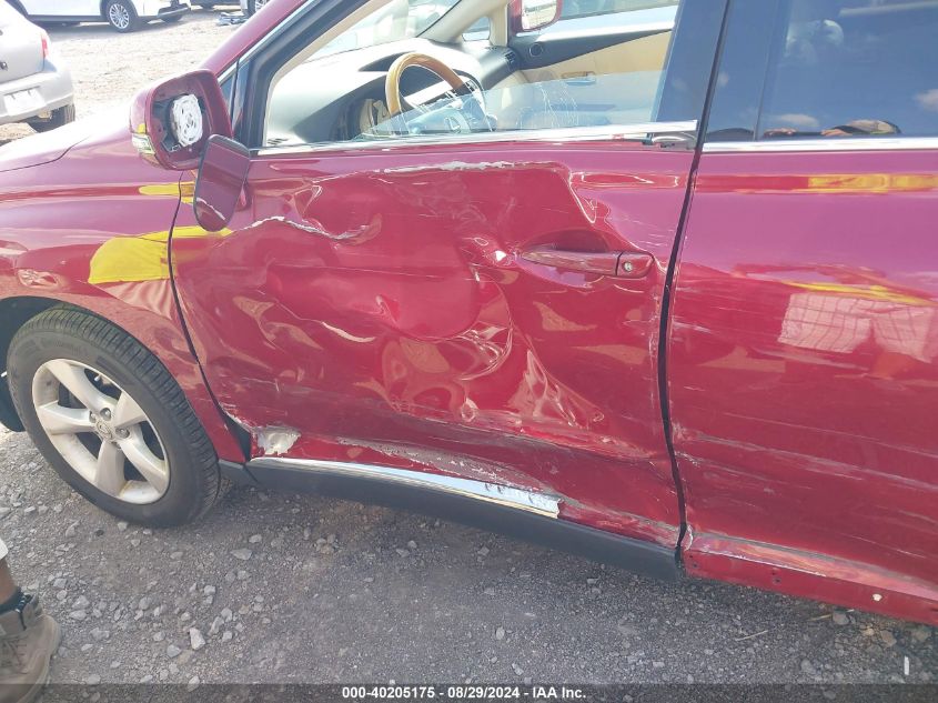 2010 Lexus Rx 350 VIN: 2T2BK1BA6AC060799 Lot: 40205175