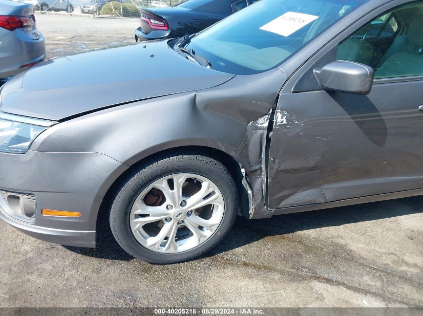 2012 Ford Fusion Se VIN: 3FAHP0HA6CR160583 Lot: 40205218