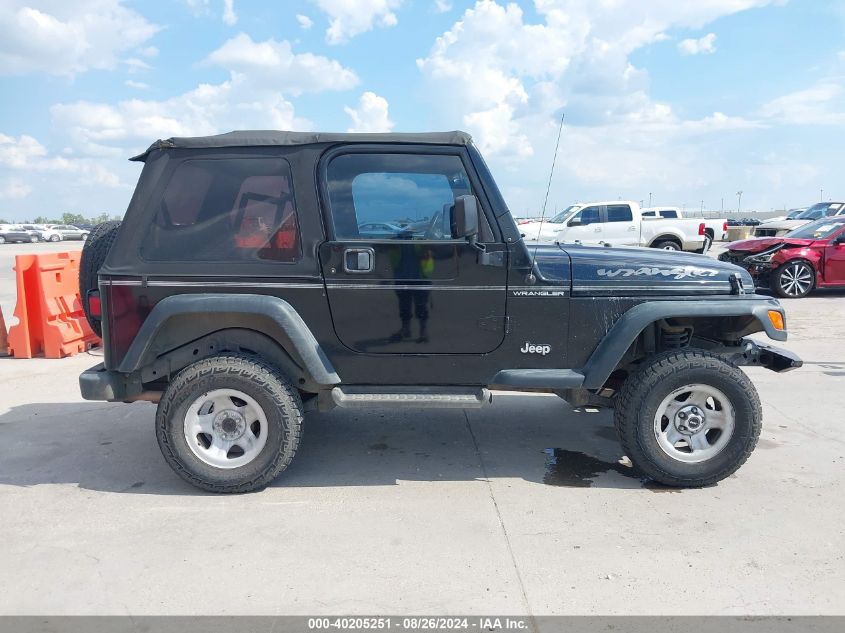 1998 Jeep Wrangler Se VIN: 1J4FY29P8WP804278 Lot: 40205251