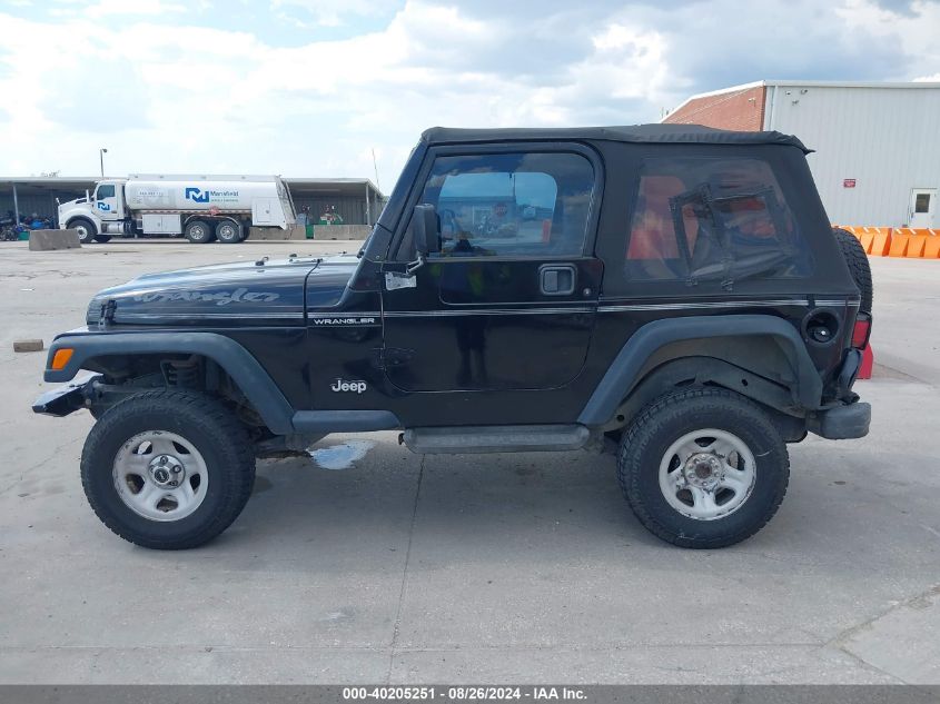 1998 Jeep Wrangler Se VIN: 1J4FY29P8WP804278 Lot: 40205251