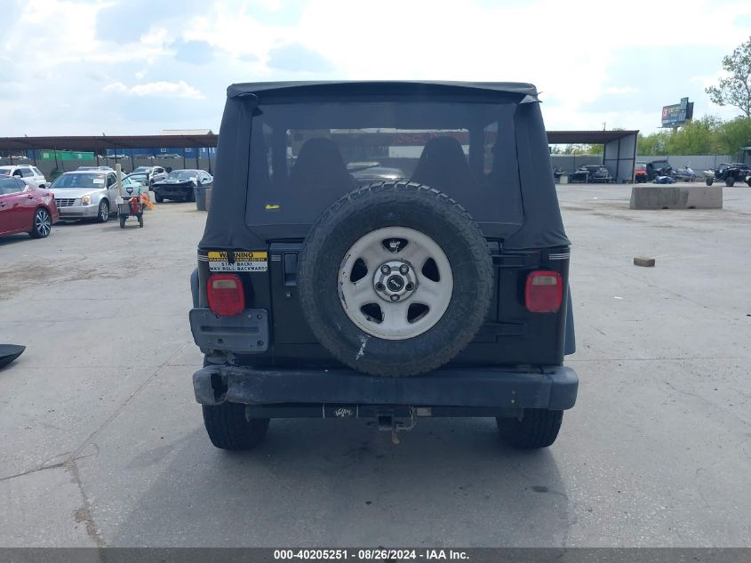 1998 Jeep Wrangler Se VIN: 1J4FY29P8WP804278 Lot: 40205251