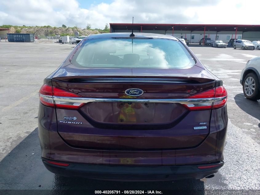 2018 Ford Fusion Se VIN: 3FA6P0HD2JR256693 Lot: 40205791