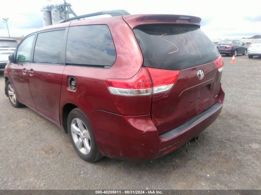 2012 Toyota Sienna Le V6 8 Passenger VIN: 5TDKK3DC4CS206139 Lot: 40517252