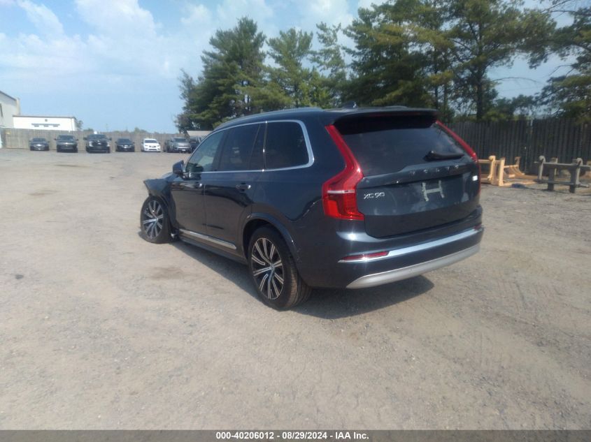 2022 Volvo Xc90 Recharge Plug-In Hybrid T8 Inscription 7 Passenger VIN: YV4BR0CLXN1816555 Lot: 40292006