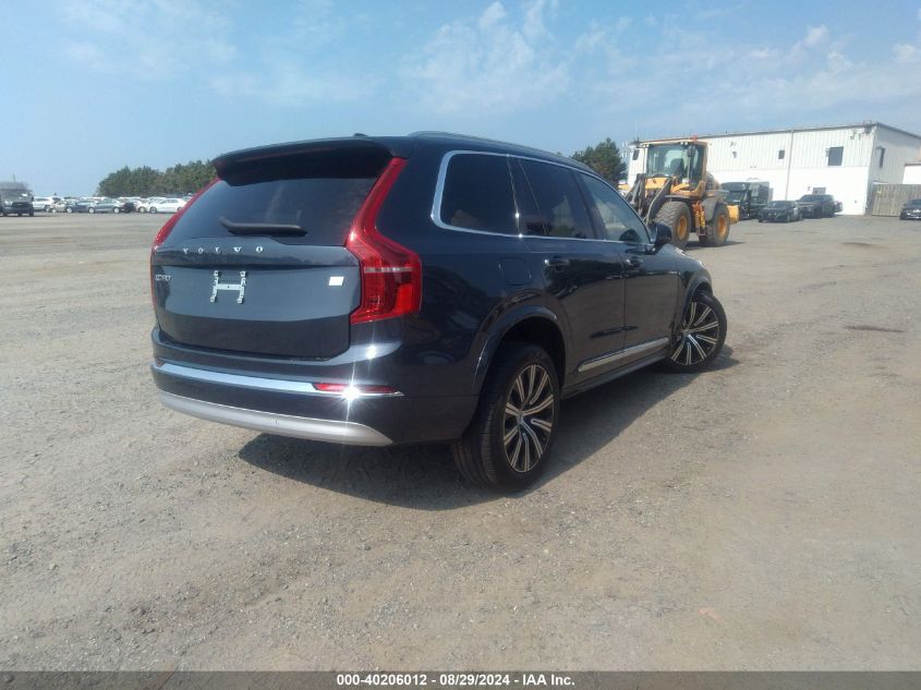 2022 Volvo Xc90 Recharge Plug-In Hybrid T8 Inscription 7 Passenger VIN: YV4BR0CLXN1816555 Lot: 40292006