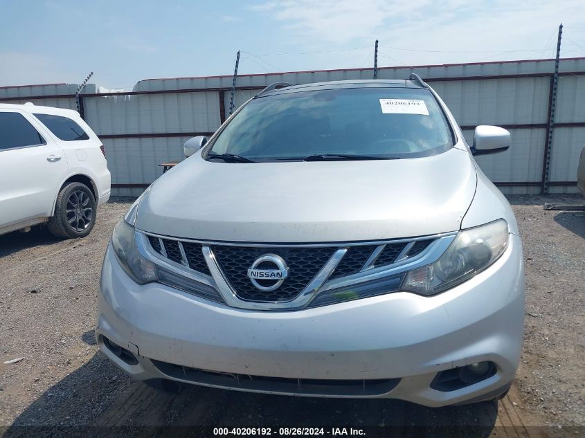 2011 Nissan Murano Sl VIN: JN8AZ1MW9BW152118 Lot: 40206192