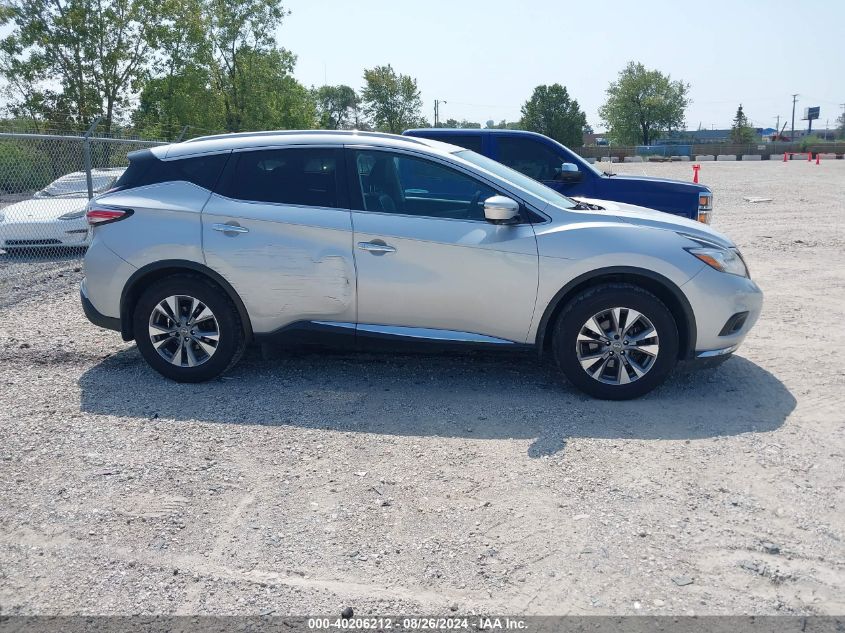 2015 Nissan Murano Sl VIN: 5N1AZ2MH0FN250111 Lot: 40206212