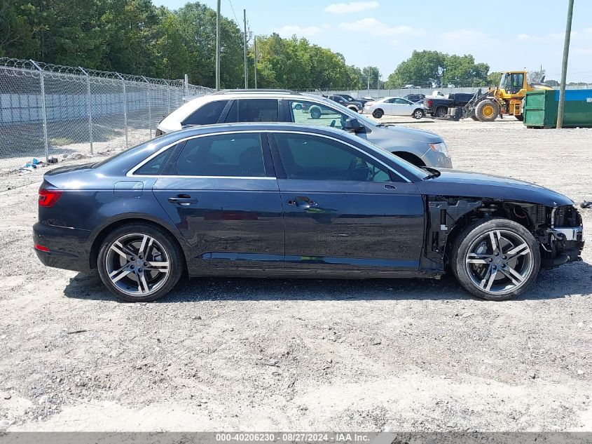 2018 Audi A4 2.0T Premium VIN: WAUENAF4XJN016165 Lot: 40206230