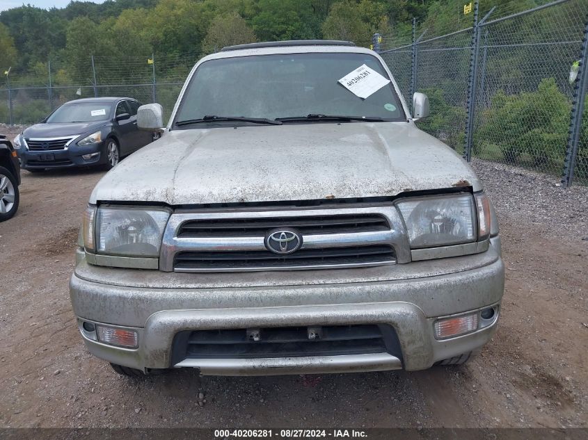 2000 Toyota 4Runner Limited V6 VIN: JT3HN87R1Y0262634 Lot: 40206281