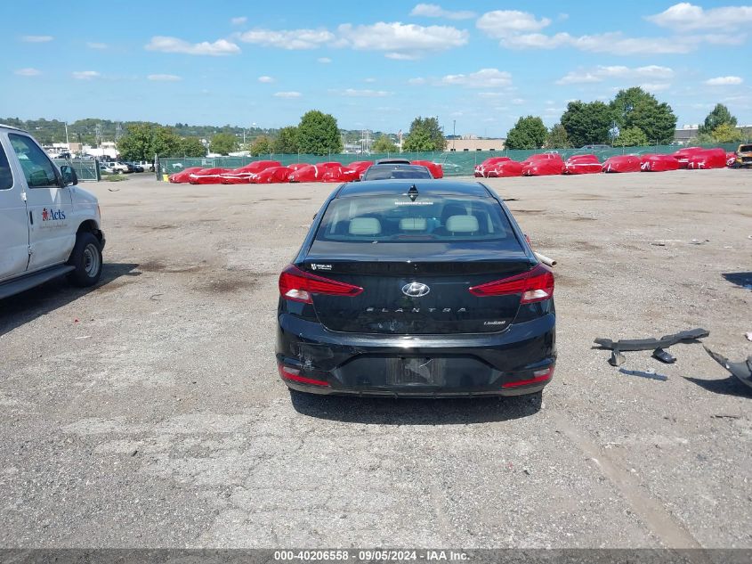 2019 Hyundai Elantra Limited VIN: KMHD84LF7KU862253 Lot: 40206558