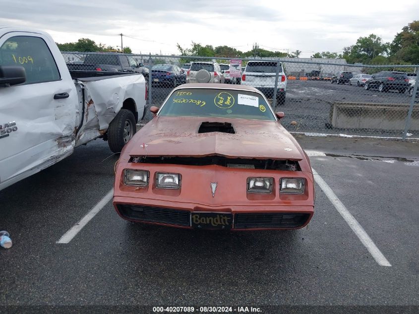 1980 Pontiac Firebird VIN: 2T87WAN101719 Lot: 40207089