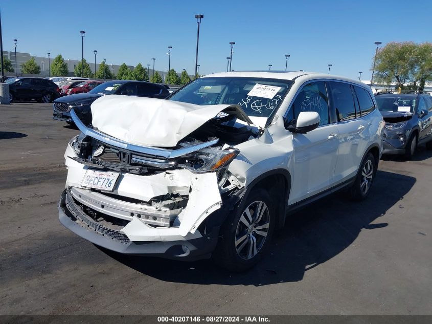 2018 Honda Pilot Ex-L VIN: 5FNYF5H53JB019661 Lot: 40207146