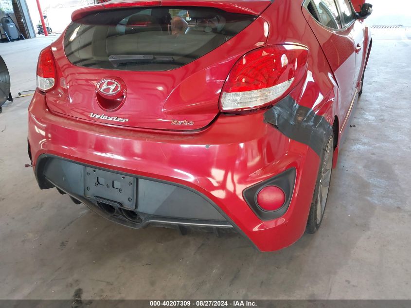 2013 HYUNDAI VELOSTER TURBO W/BLACK - KMHTC6AE2DU155614