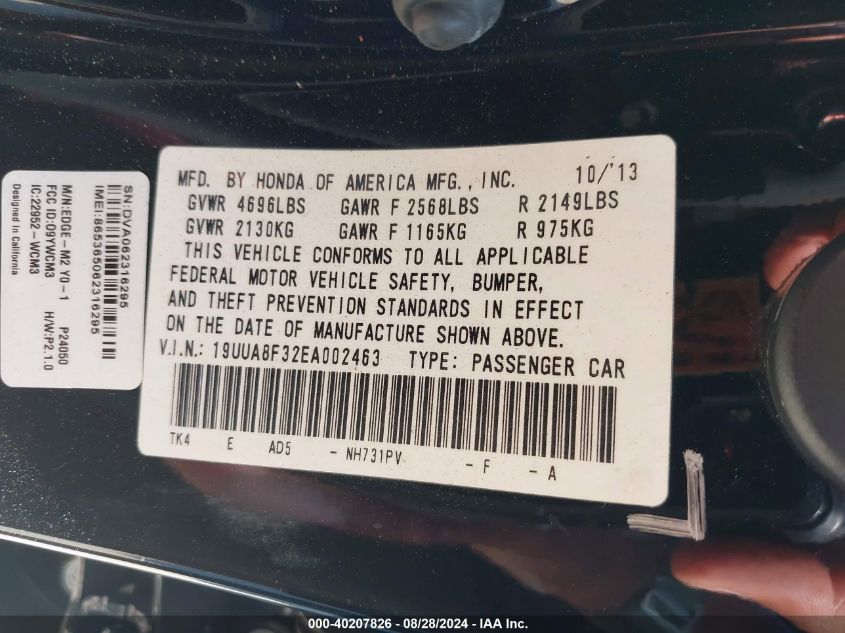 19UUA8F32EA002463 2014 Acura Tl 3.5 Special Edition