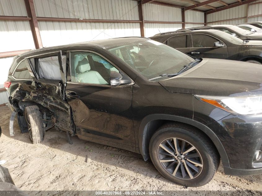 2017 Toyota Highlander Xle VIN: 5TDJZRFH8HS383027 Lot: 40207965