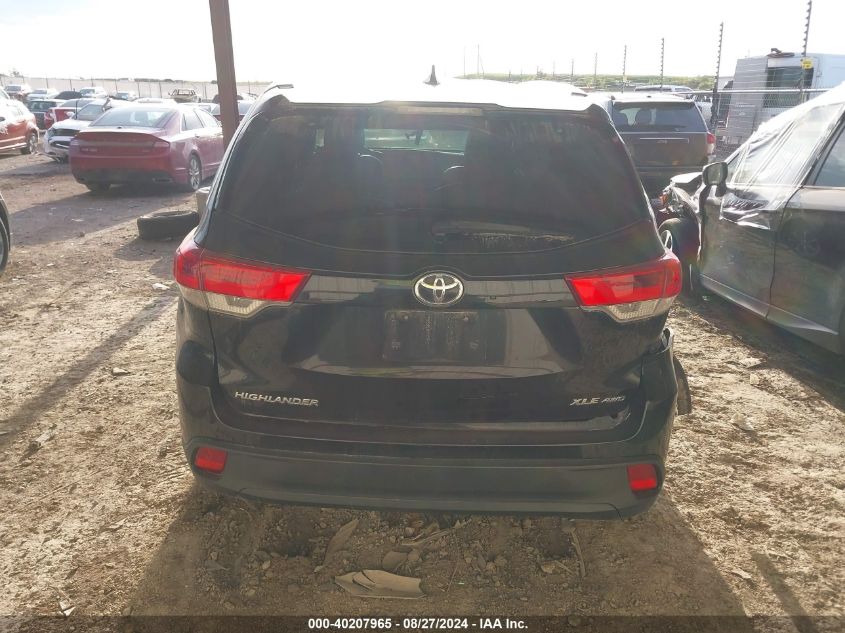 2017 Toyota Highlander Xle VIN: 5TDJZRFH8HS383027 Lot: 40207965