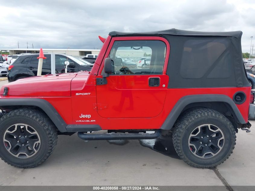 2003 Jeep Wrangler Sport VIN: 1J4FA49S83P321650 Lot: 40208058