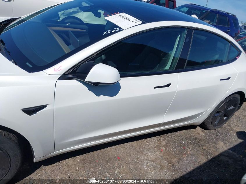 2023 Tesla Model 3 Rear-Wheel Drive VIN: 5YJ3E1EAXPF561081 Lot: 40208137