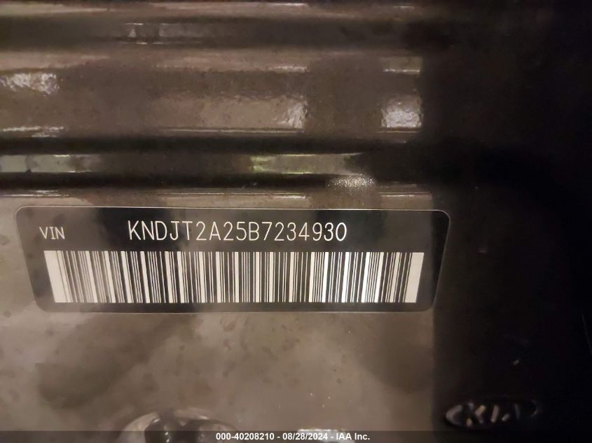 2011 Kia Soul ! VIN: KNDJT2A25B7234930 Lot: 40208210