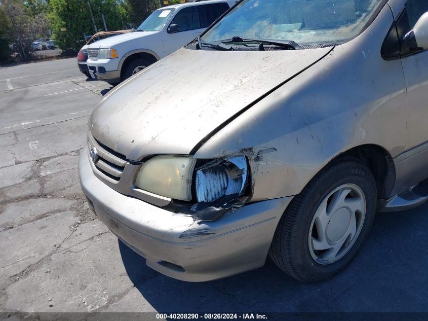 2001 Toyota Sienna Xle VIN: 4T3ZF13C81U394622 Lot: 40208290