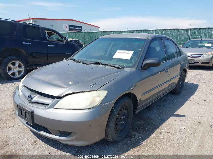 2004 Honda Civic Lx VIN: 2HGES156X4H619582 Lot: 40208569