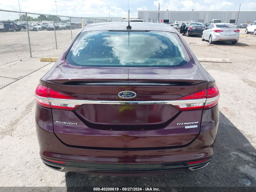 2017 Ford Fusion Titanium VIN: 3FA6P0K97HR214485 Lot: 40208619