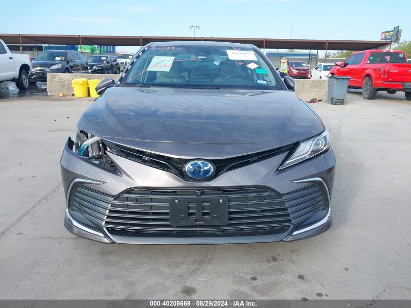 2022 Toyota Camry Xle Hybrid VIN: 4T1F31AK6NU591535 Lot: 40208669