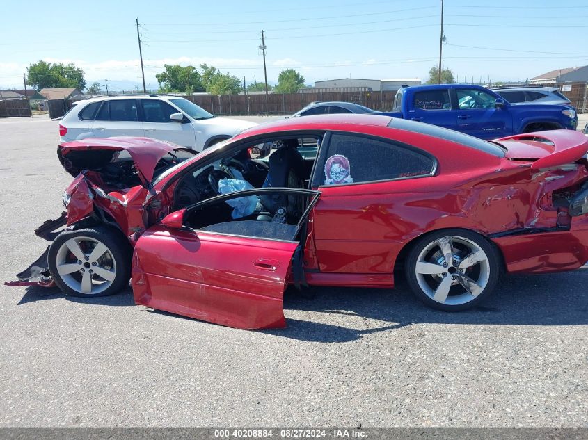 2006 Pontiac Gto VIN: 6G2VX12UX6L540770 Lot: 40208884