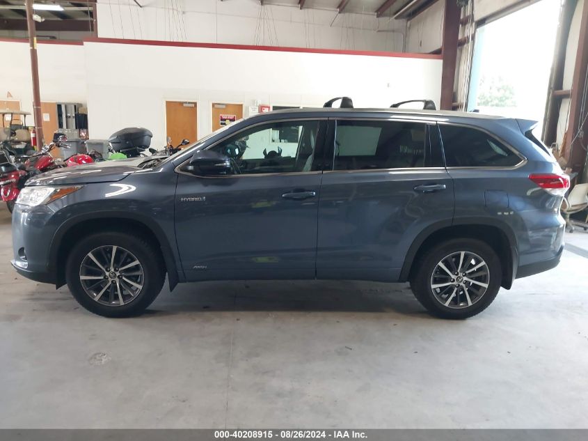 2017 Toyota Highlander Hybrid Xle VIN: 5TDJGRFH2HS024729 Lot: 40208915