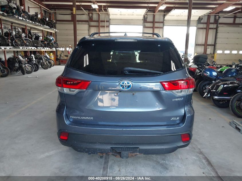 2017 Toyota Highlander Hybrid Xle VIN: 5TDJGRFH2HS024729 Lot: 40208915