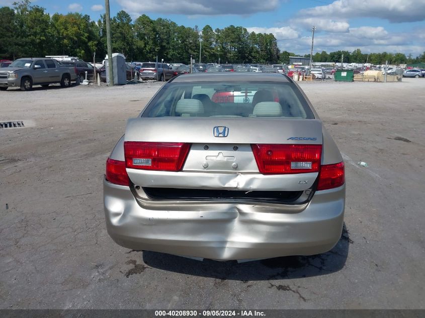 2005 Honda Accord 2.4 Lx VIN: 1HGCM56435A031433 Lot: 40208930