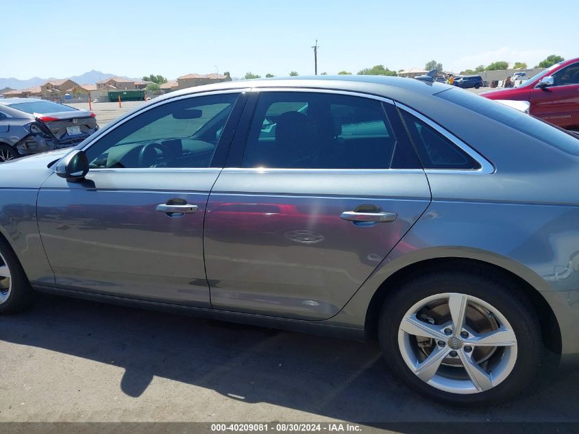 2019 Audi A4 40 Premium/40 Titanium Premium VIN: WAUGMAF40KN004054 Lot: 40209081