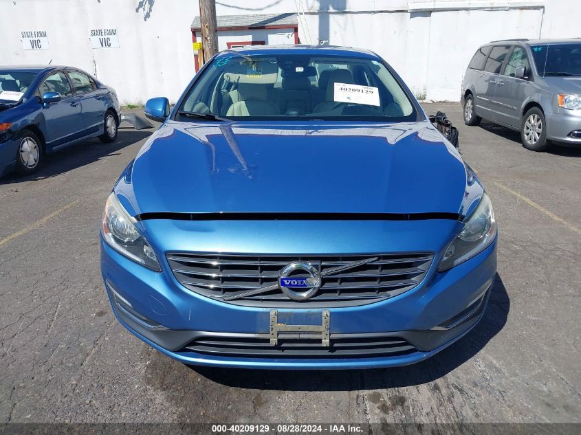 2014 Volvo S60 T5/T5 Platinum/T5 Premier/T5 Premier Plus VIN: YV1612FS9E2285332 Lot: 40209129