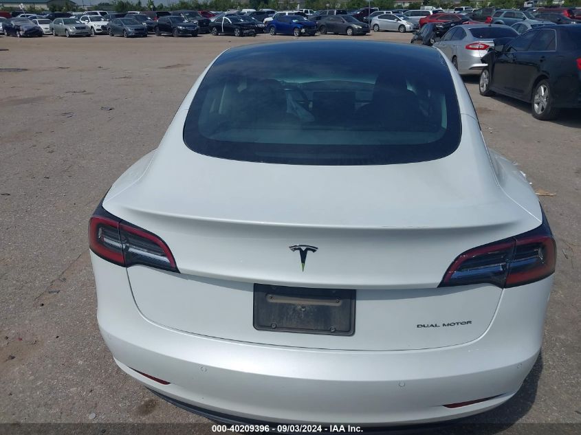 2022 Tesla Model 3 Long Range Dual Motor All-Wheel Drive VIN: 5YJ3E1EB6NF160536 Lot: 40209396