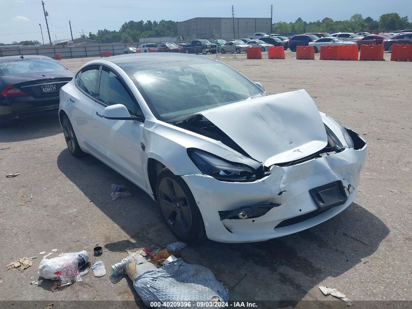 5YJ3E1EB6NF160536 2022 TESLA MODEL 3