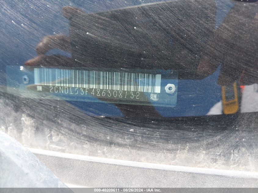 2008 Chevrolet Equinox Lt VIN: 2CNDL53F486308132 Lot: 40209611