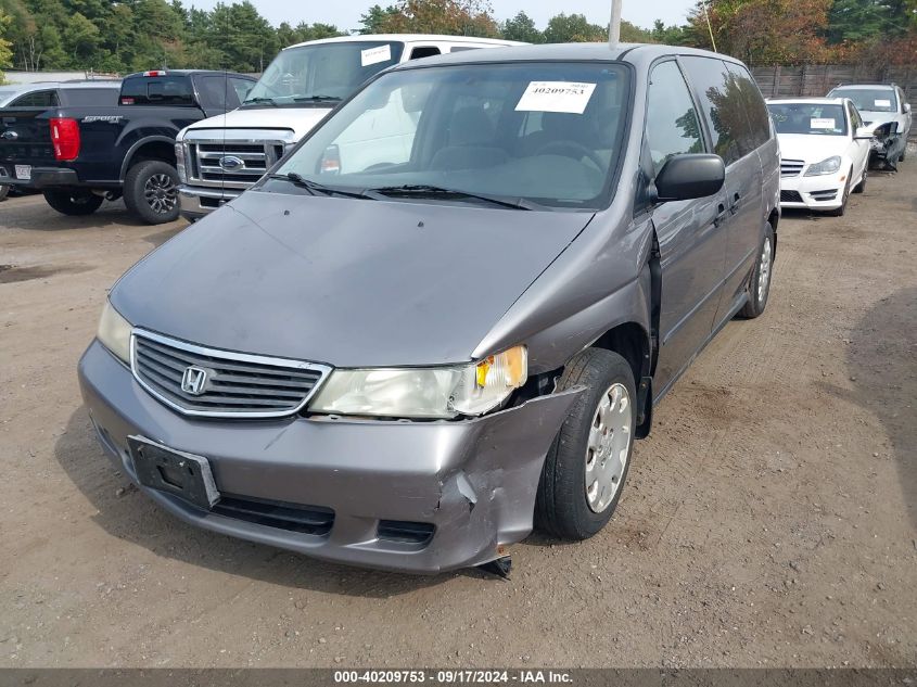 2000 Honda Odyssey Lx VIN: 2HKRL185XYH596642 Lot: 40209753