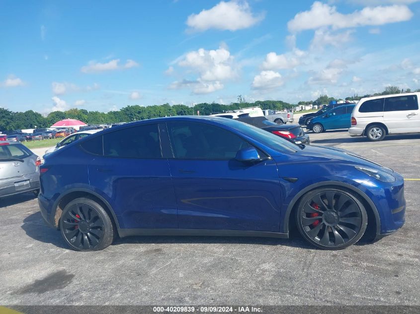 2021 Tesla Model Y Performance Dual Motor All-Wheel Drive VIN: 5YJYGDEF0MF124490 Lot: 40209839