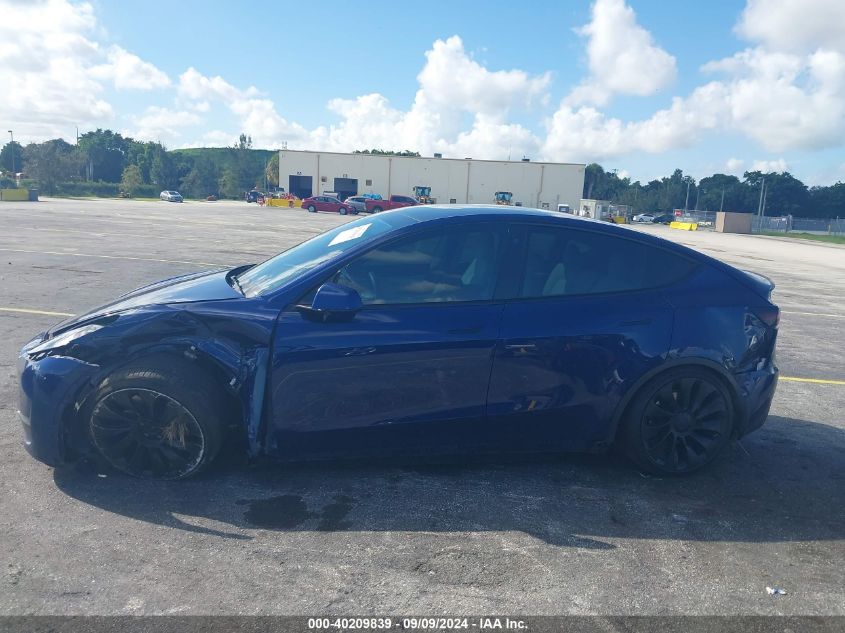 2021 Tesla Model Y Performance Dual Motor All-Wheel Drive VIN: 5YJYGDEF0MF124490 Lot: 40209839