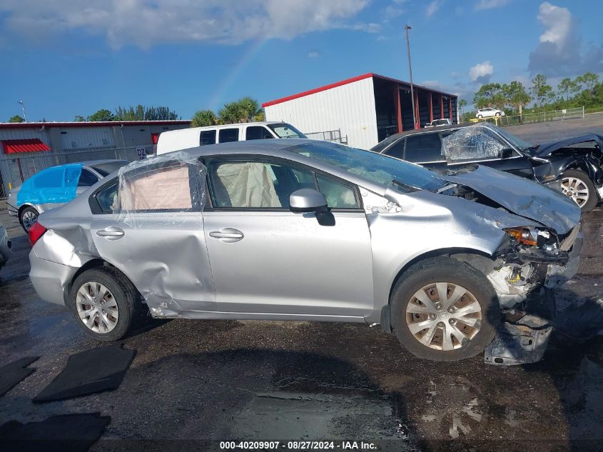 2012 Honda Civic Lx VIN: 19XFB2F54CE060457 Lot: 40209907