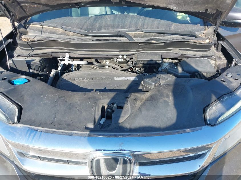 2019 Honda Pilot Touring VIN: 5FNYF5H6XKB010837 Lot: 40210025