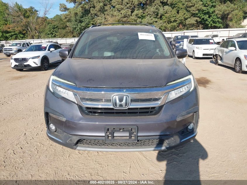 2019 Honda Pilot Touring VIN: 5FNYF5H6XKB010837 Lot: 40210025
