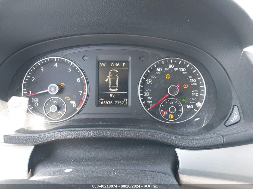 2012 Volkswagen Passat 2.5L Se VIN: 1VWBP7A34CC050227 Lot: 40210074