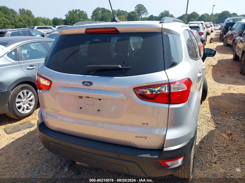 2021 Ford Ecosport Se VIN: MAJ6S3GLXMC442090 Lot: 40210078