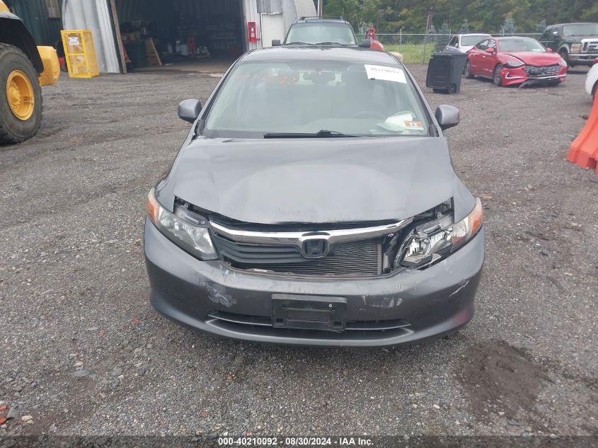 2012 Honda Civic Lx VIN: 19XFB2F52CE318099 Lot: 40210092