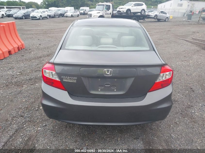 2012 Honda Civic Lx VIN: 19XFB2F52CE318099 Lot: 40210092