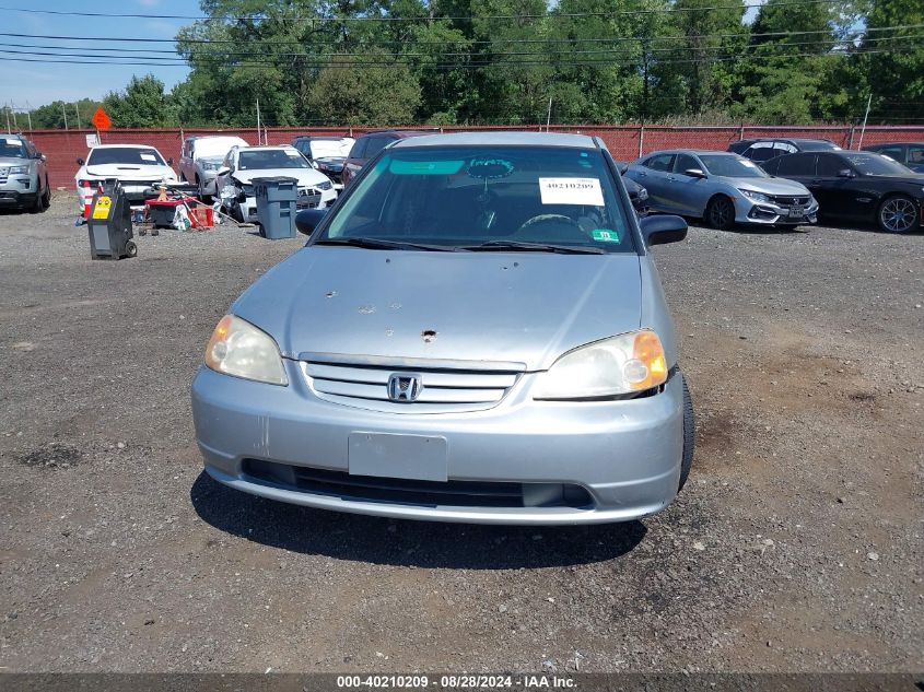 2001 Honda Civic Lx VIN: 2HGES16501H581412 Lot: 40210209